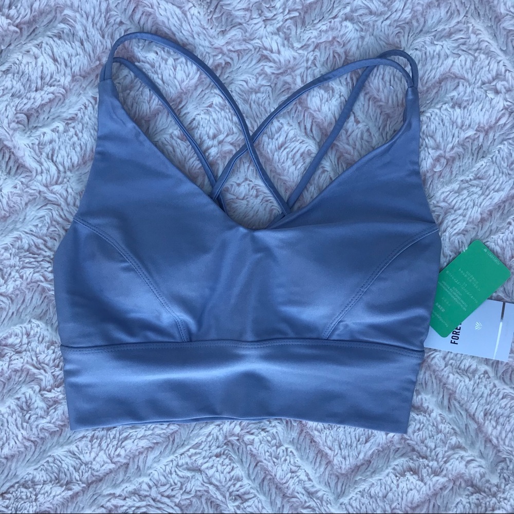 NWT F21 Purple Shimmer Sports Bra